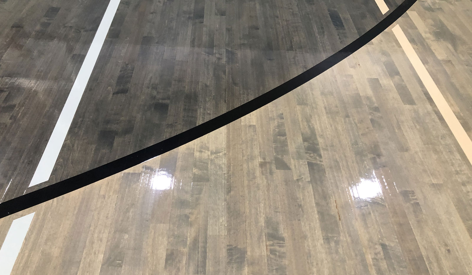 black and gray dual stain