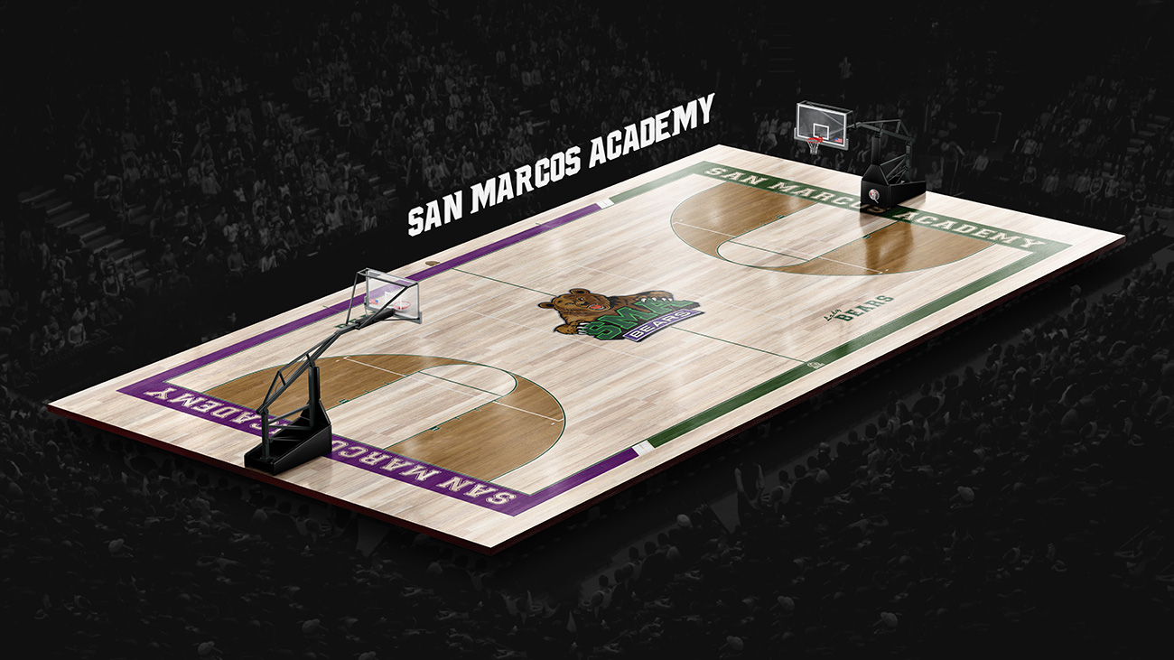 san marcos academy basketball gym 3d