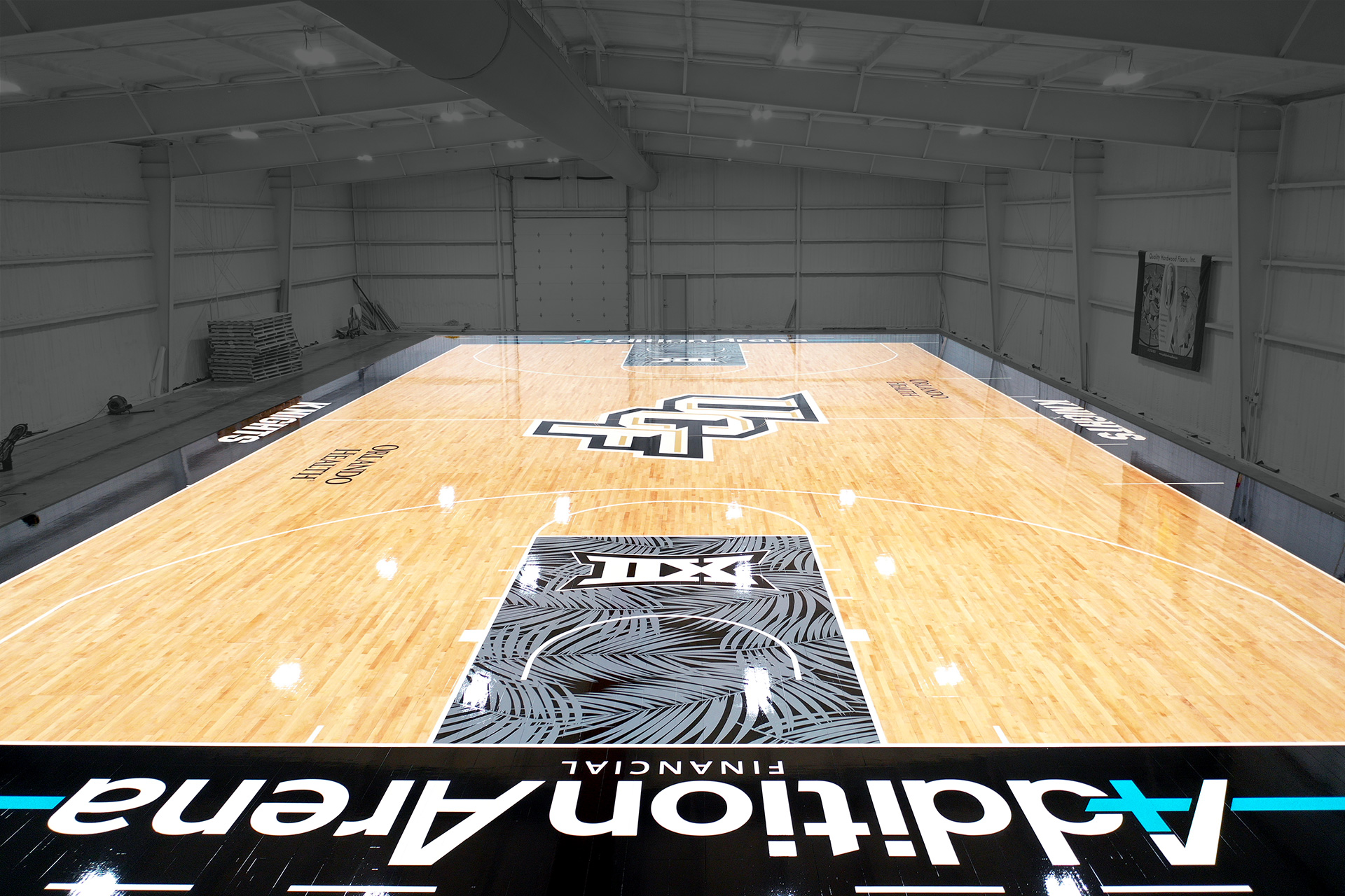 University of Central Florida portable floor. Down-court view.