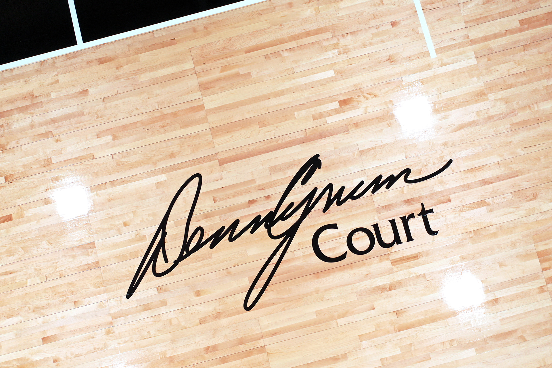Danny Crum Court corner signature