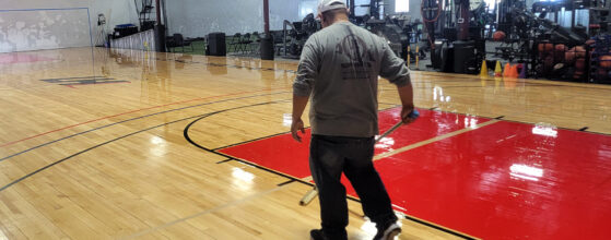 protect athletes and your gym floor with routine maintenance