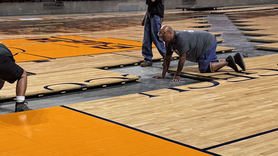 portable gym floor maintenance