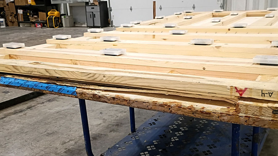 portable court substructure repair